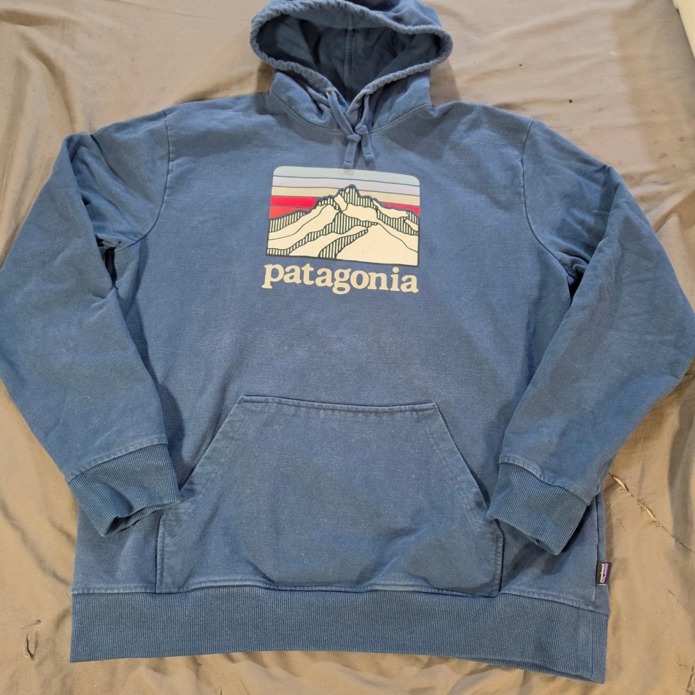 Patagonia Mens Uprisal Hoody XL Crater Blue Fitz Roy Horizons 39584 Pullover